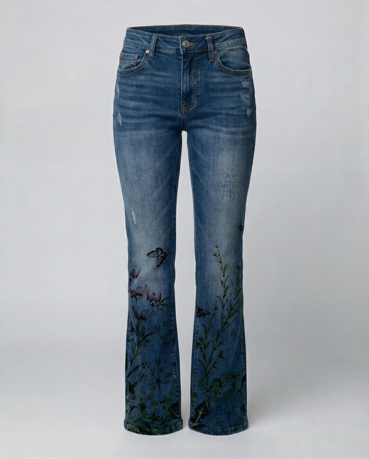 High-waisted women's flared pants