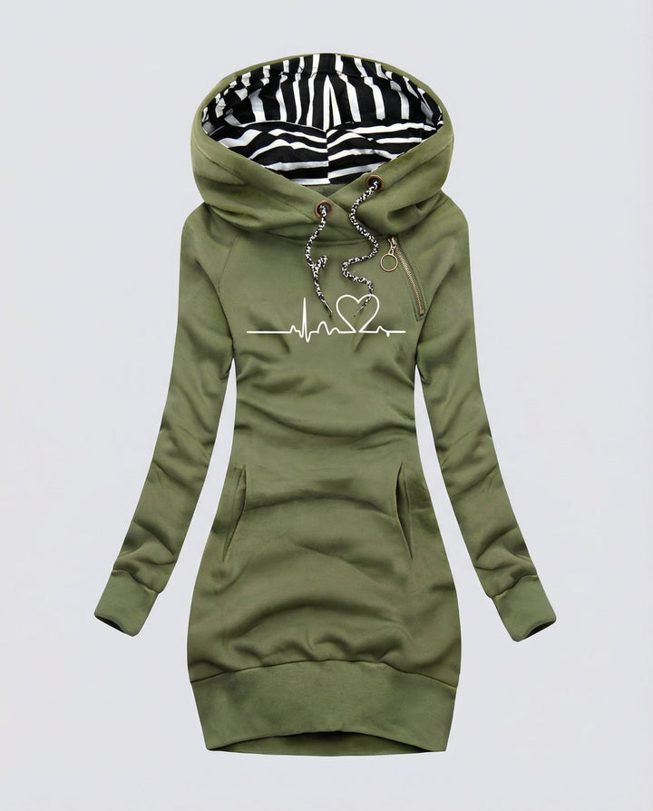 Heartbeat Casual Hoodie Women
