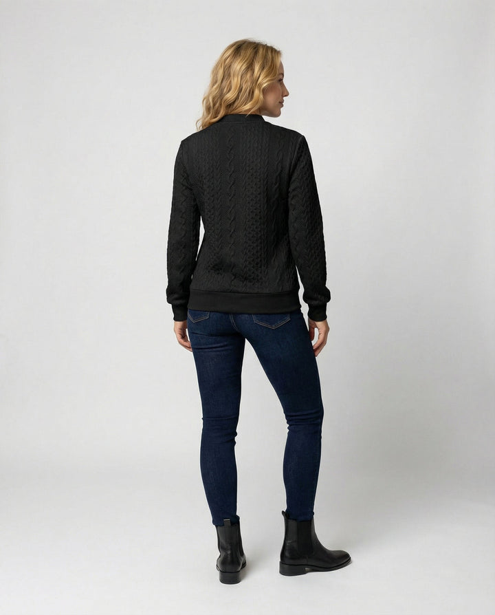 Structured knit casual pullover women's