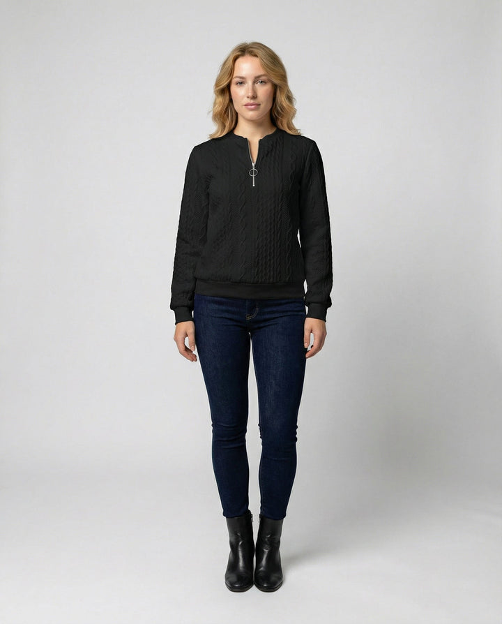 Structured knit casual pullover women's