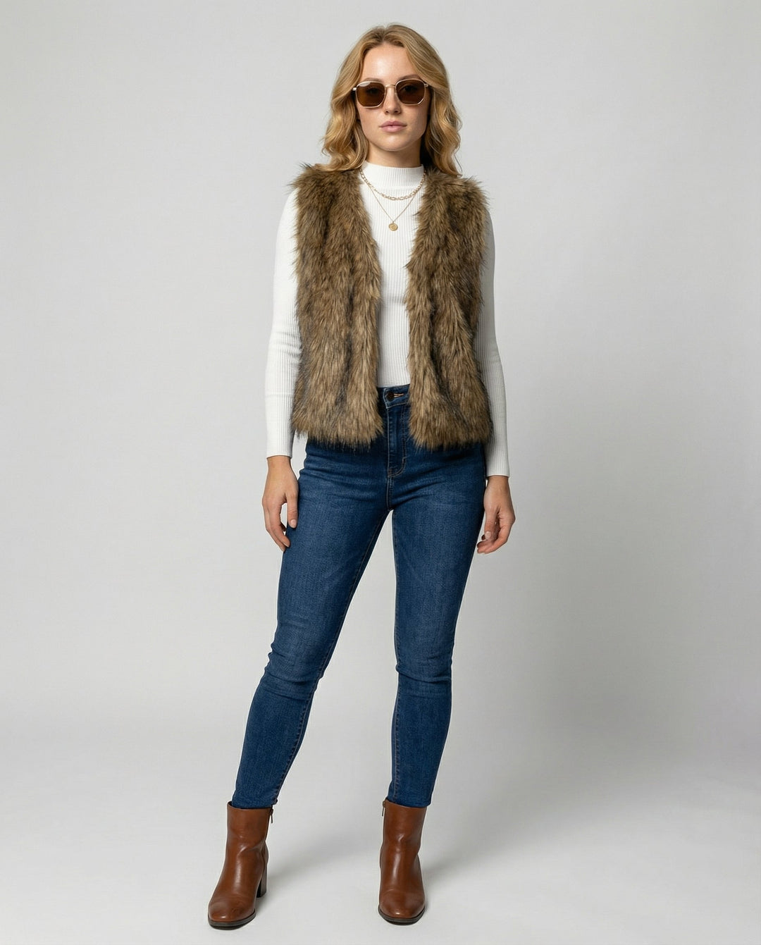 Faux Fur Vest Women