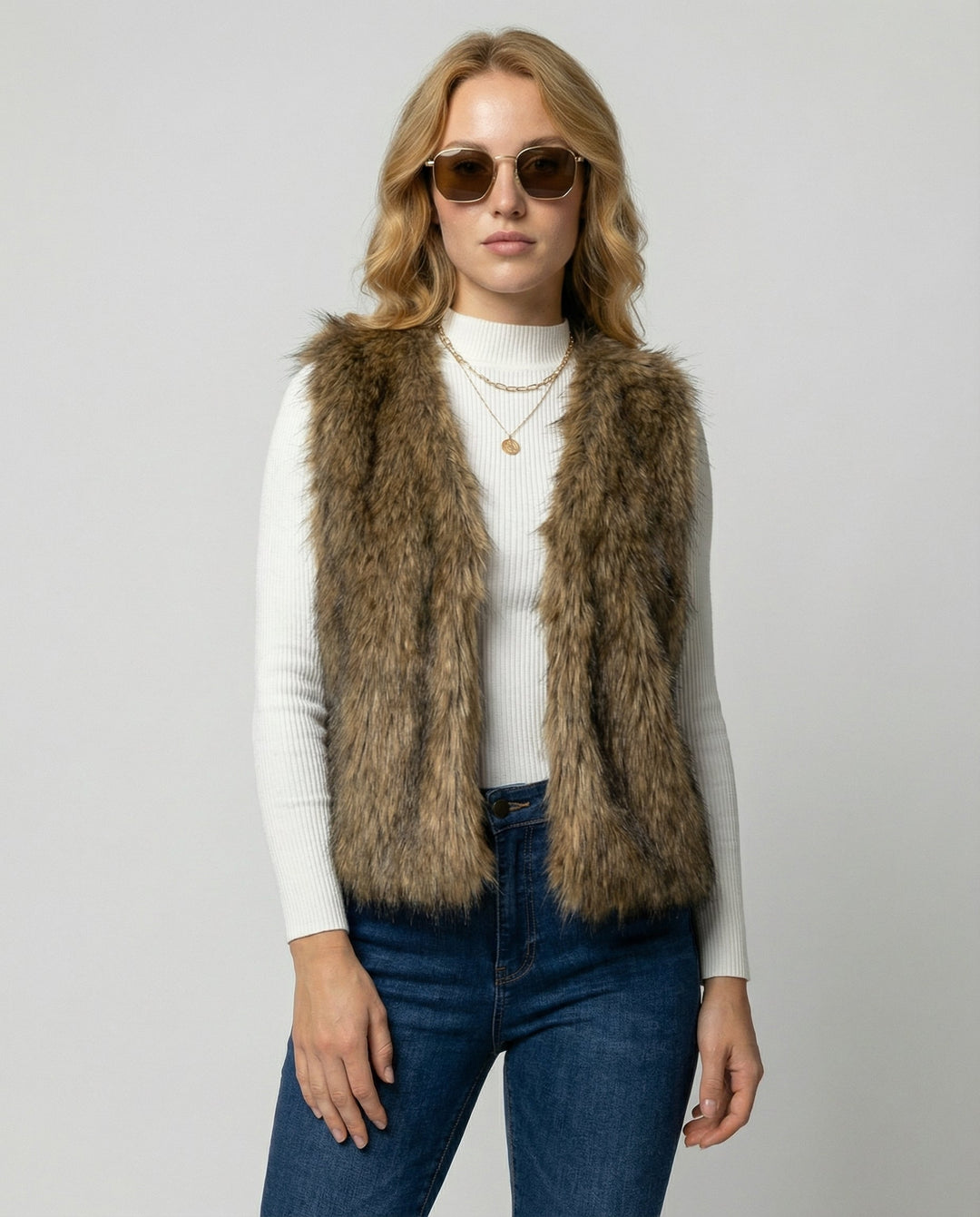 Faux Fur Vest Women