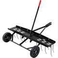 House Growers | 40 inch Tow Behind Dethatcher with 20 Spring Steel Tines Lawn Sweeper for Outdoor Yard Tools Lawn Care