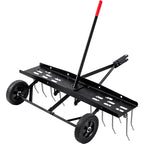 House Growers | 40 inch Tow Behind Dethatcher with 20 Spring Steel Tines Lawn Sweeper for Outdoor Yard Tools Lawn Care