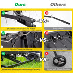 House Growers | 40 inch Tow Behind Dethatcher with 20 Spring Steel Tines Lawn Sweeper for Outdoor Yard Tools Lawn Care