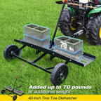 House Growers | 40 inch Tow Behind Dethatcher with 20 Spring Steel Tines Lawn Sweeper for Outdoor Yard Tools Lawn Care