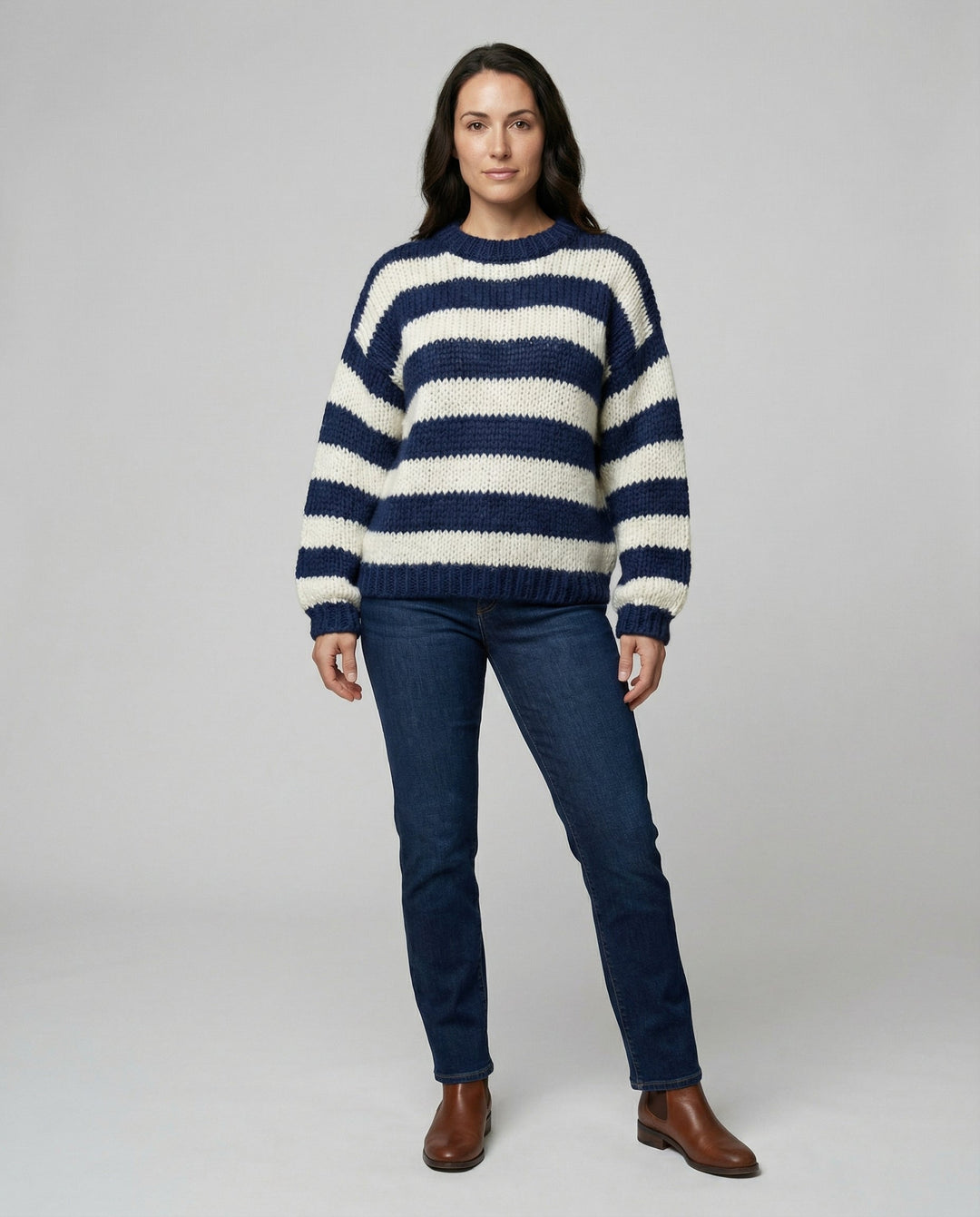 Striped Women's Oversized Sweater