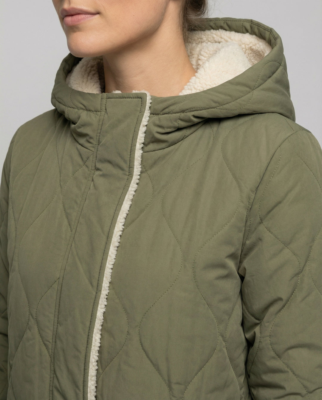 Padded cotton quilted coat women
