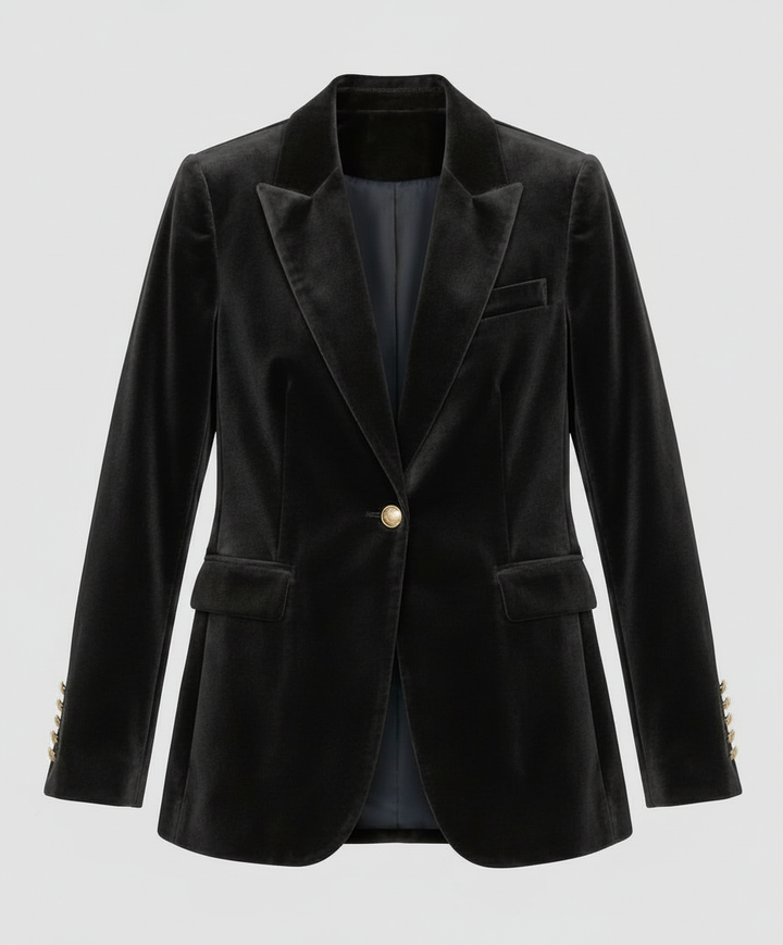 Elegant Women's Velvet Blazer