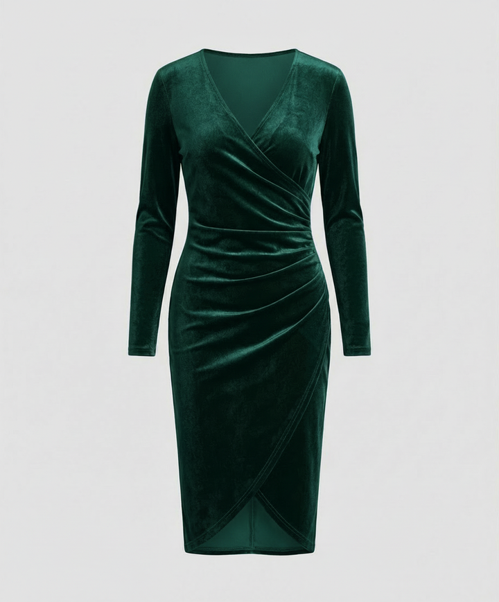 Elegant women's velvet dress