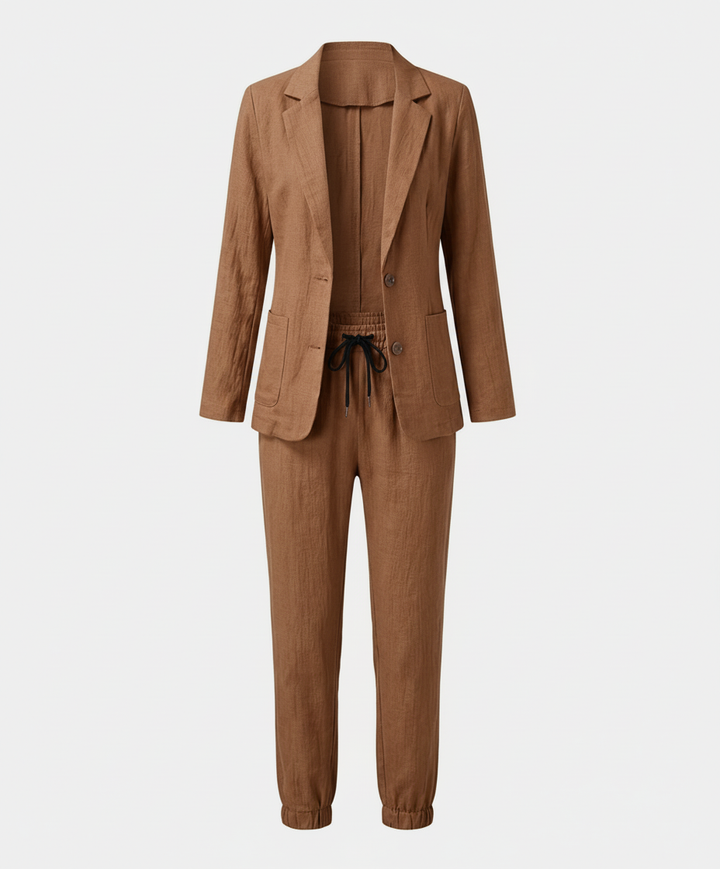 Elegant Blazer Jogger Women's Set