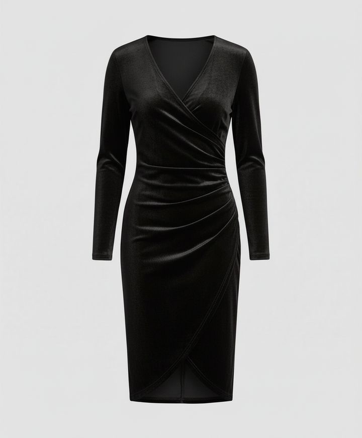 Elegant women's velvet dress