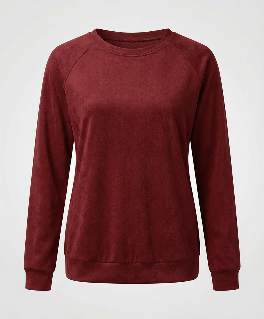 Comfortable Round Neck Sweatshirt Women