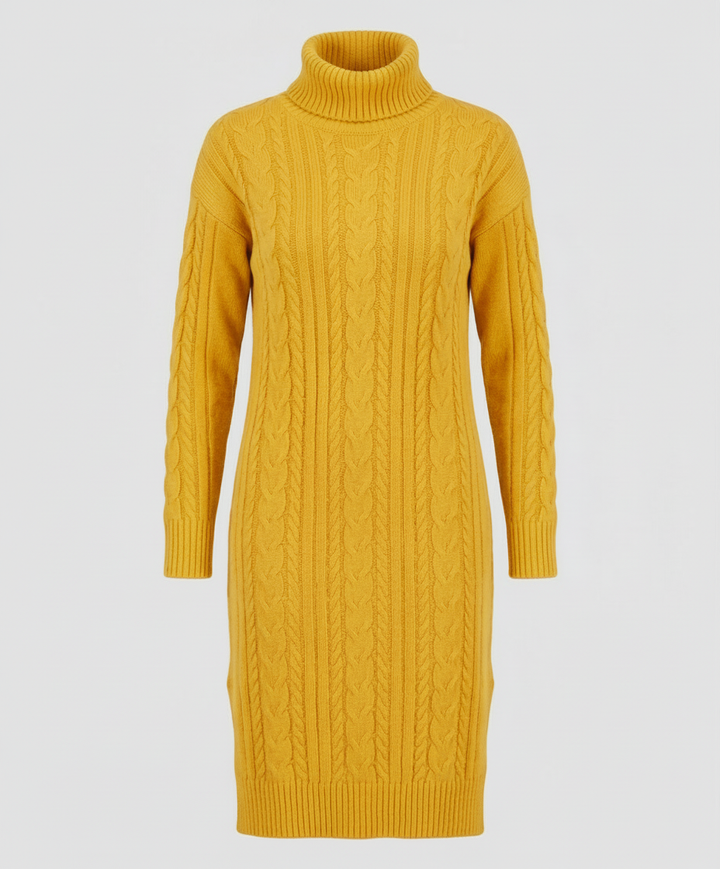 Elegant Warm Knit Dress Winter
