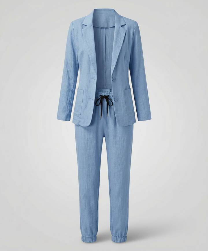 Elegant Blazer Jogger Women's Set