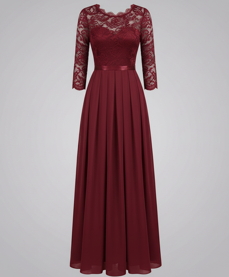 Elegant lace bridesmaid dress