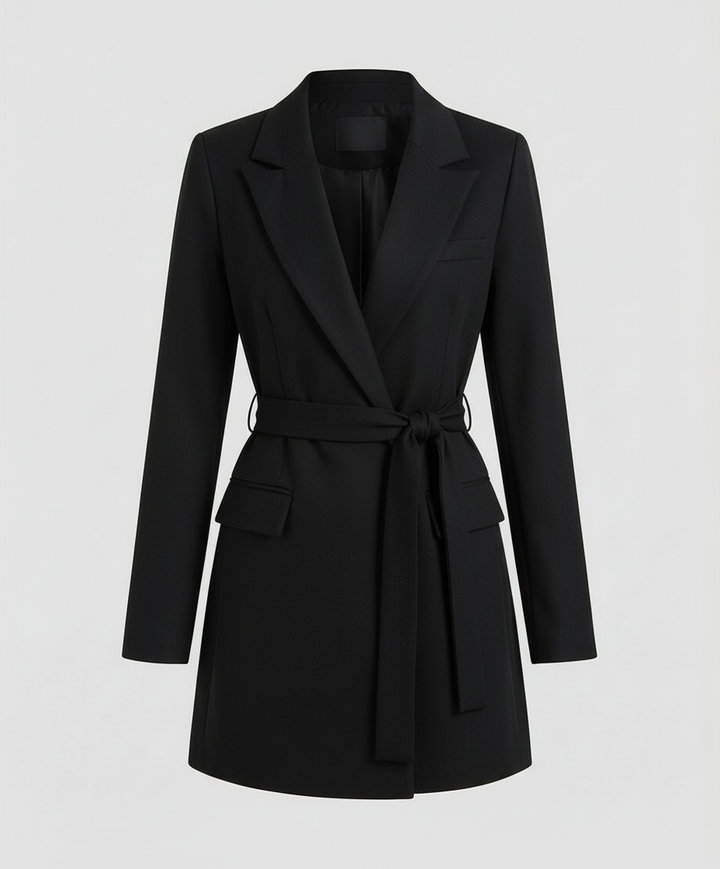 Elegant Black Blazer Dress Women