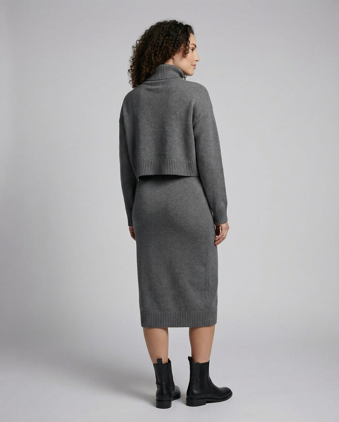 Elegant Jersey Midi Dress Women