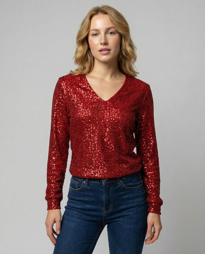 Glitter Sequins Top Women