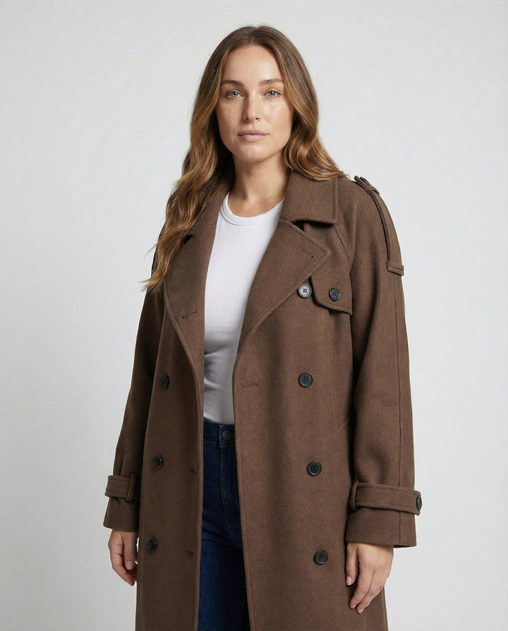 Women Boucle Coat Elegant