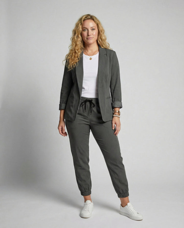 Elegant Blazer Jogger Women's Set