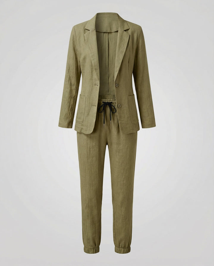 Elegant Blazer Jogger Women's Set