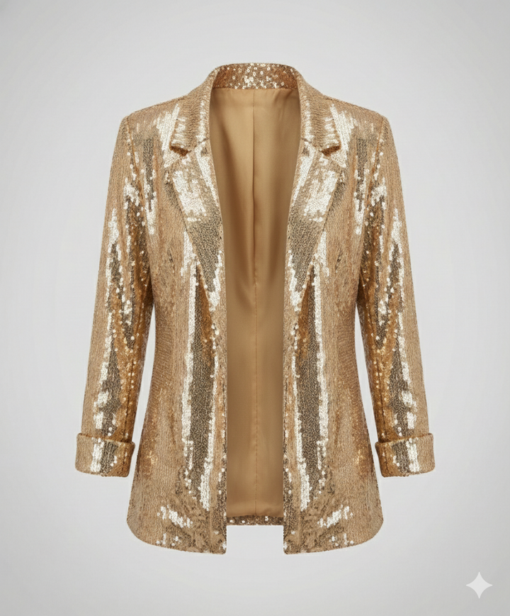 Elegant Sequin Blazer Women
