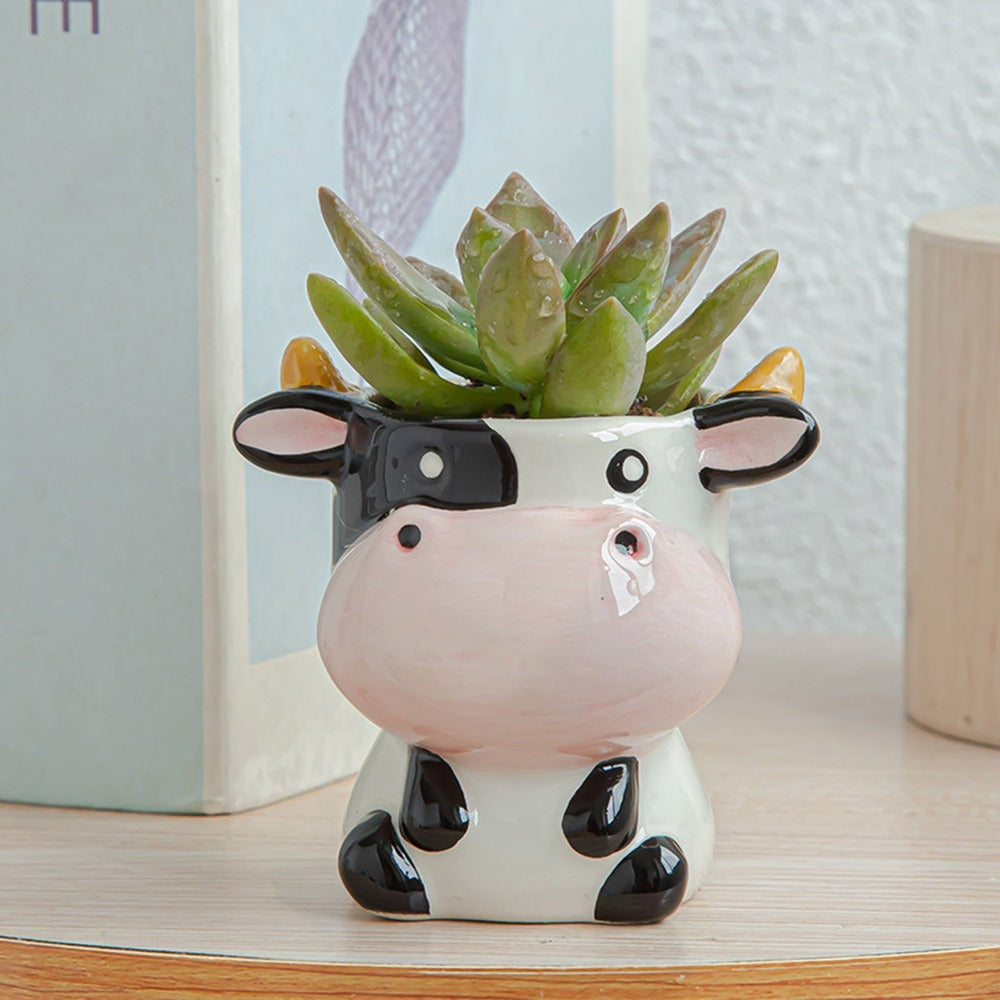 Happy Growers | Creative Animal Planter made of Ceramic for Plants & Interior