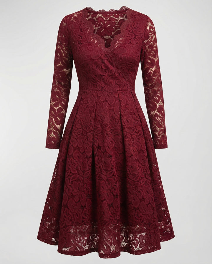 Elegant lace dress women