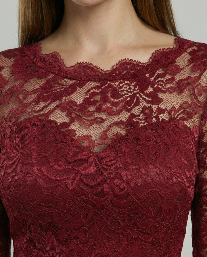 Elegant lace bridesmaid dress
