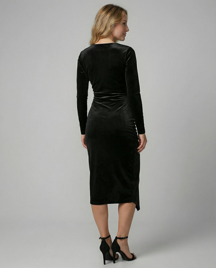 Elegant women's velvet dress