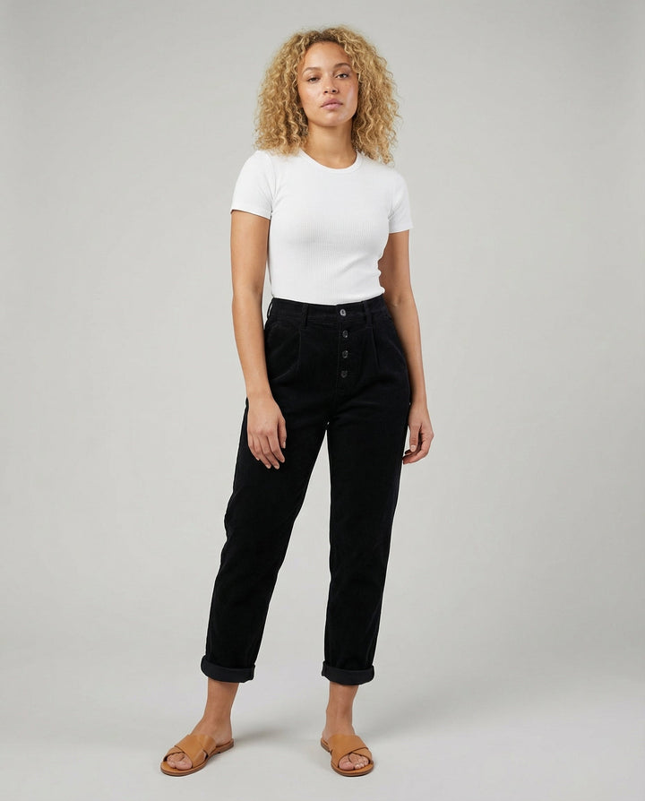 Casual cord pants women comfort