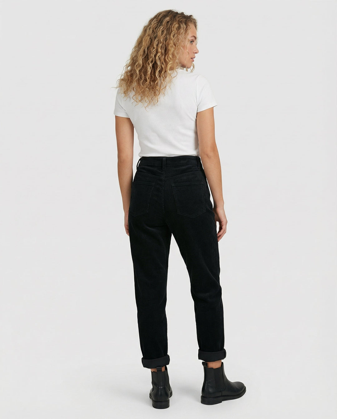 Casual cord pants women comfort
