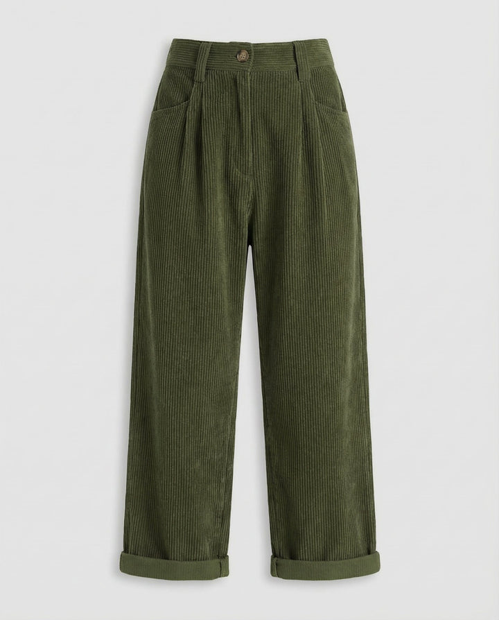 Casual cord pants women comfort