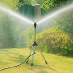 High-Pressure Rotating Tripod Sprinkler  360° Coverage, Adjustable Height & Quick Setup for Garden Care and Summer Fun