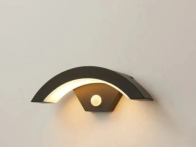 LED wall light with motion sensor - weatherproof body induction light, energy-saving, ideal for outdoor use and security |