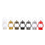 Vintage-Style LED Flameless Glass Lantern Candle Lights with Flickering Flame and Portable Handle