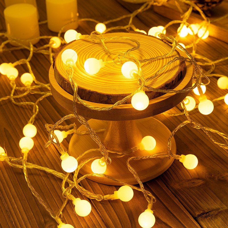 Globe LED String Lights With Waterproof Copper Wire And Textured Clear Bulbs