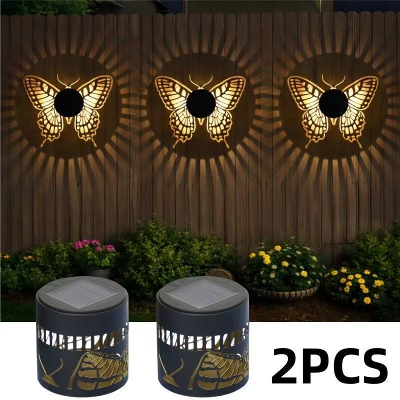 Decorative Solar Wall Light With Mandala Projection Pattern