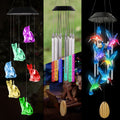 LED Solar Butterfly Wind Chime Garden Hanging Light Happy Growers