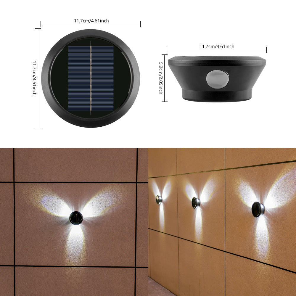Outdoor Solar Wall Light Multi-Beam LED Decorative Accent