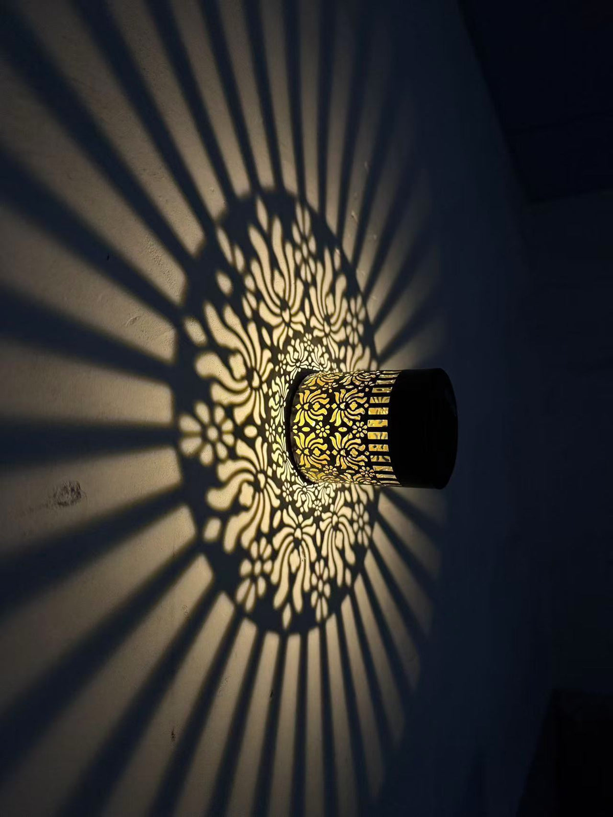 Decorative Solar RGB Mandala Projection Wall And Stake Garden Light