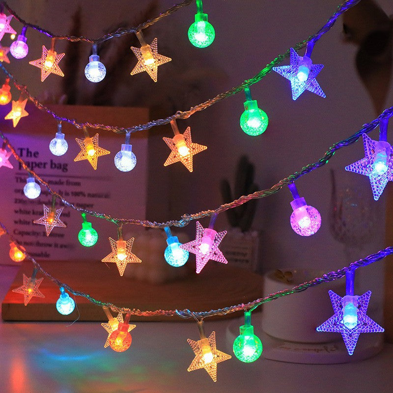 Globe LED String Lights With Waterproof Copper Wire And Textured Clear Bulbs