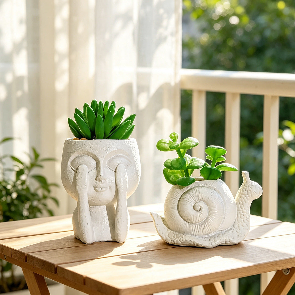Plant pot with face motif Happy Growers