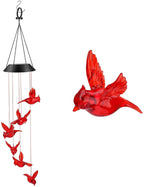 LED Solar Butterfly Wind Chime Garden Hanging Light Happy Growers