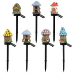 Whimsical Solar-Powered LED Fairy House Garden Stake