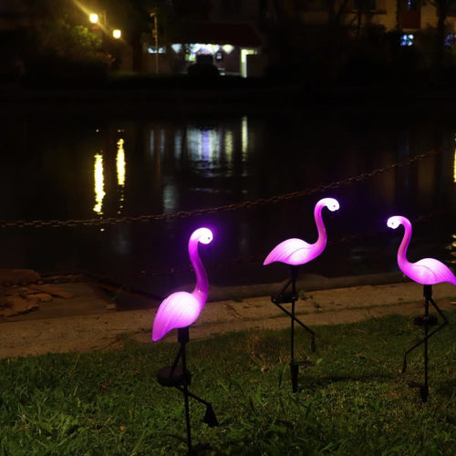 Articulated Flamingo Lawn Stake LED Accent Light With Adjustable Arm Happy Growers