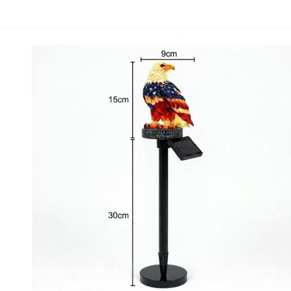 Patriotic Solar-Powered Illuminated Eagle Rooftop Statue Light