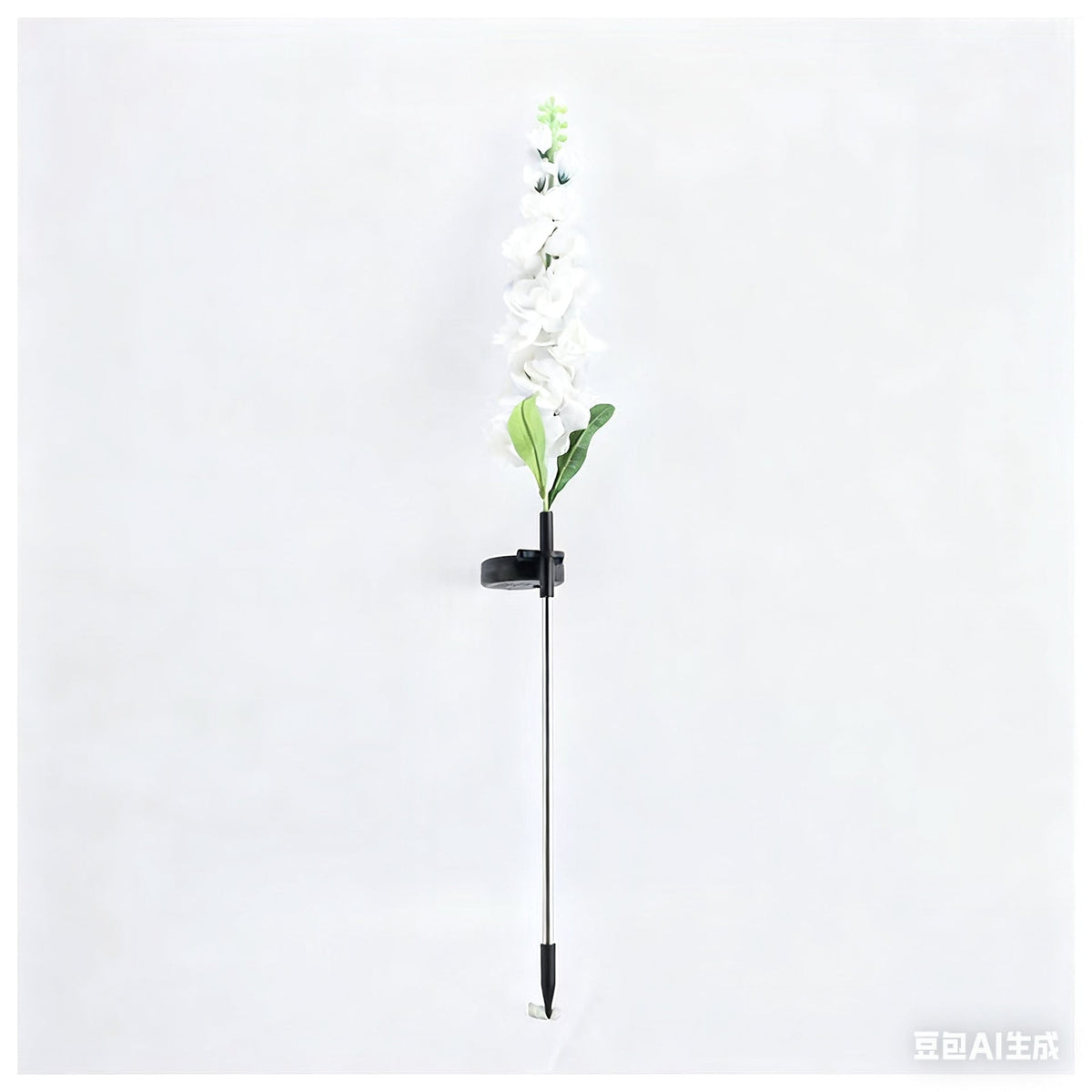Decorative Tall Artificial Delphinium Garden Stake With Stainless Steel Spike And Adjustable Clip