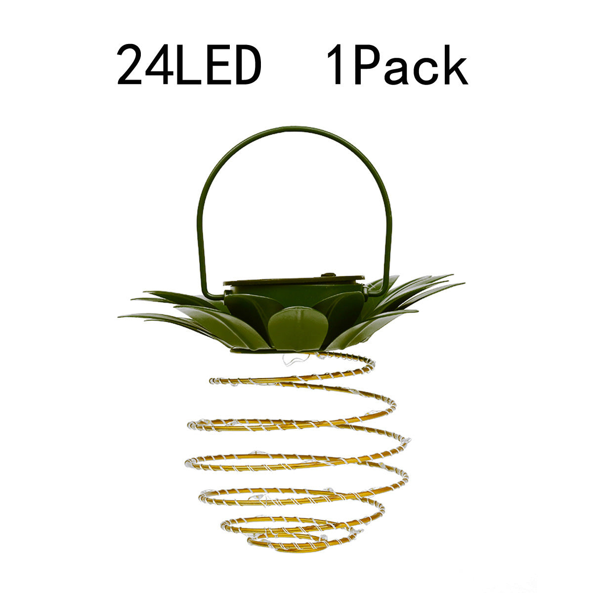 Spiral Hanging Solar LED Lantern With Lotus Canopy And Carrying Handle